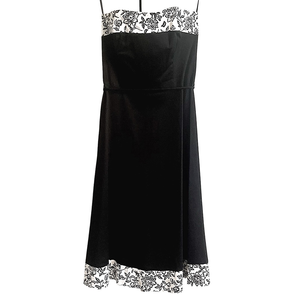 White House Black Market Strapless Fit & Flare Dress